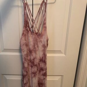 Pink tie dye dress